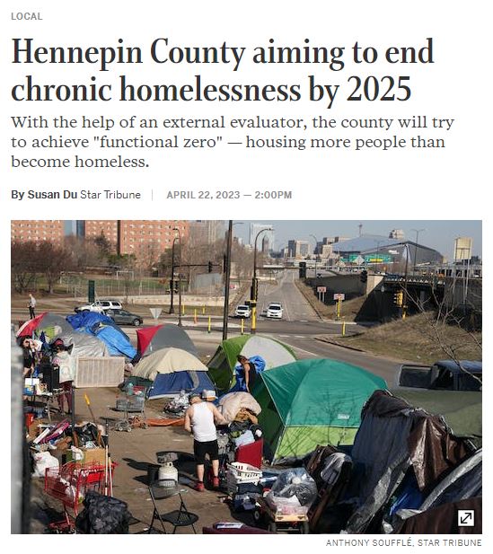 Star Tribune Article: New Plan to End Homelessness