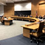 Medical Respite Supervisor Jessica Hancock-Allen testifies in front of a Senate committee
